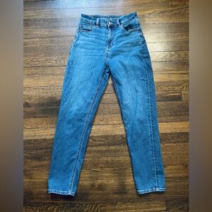American Eagle Outfitters Blue Boot Cut Stretch Mom Jeans 4 long